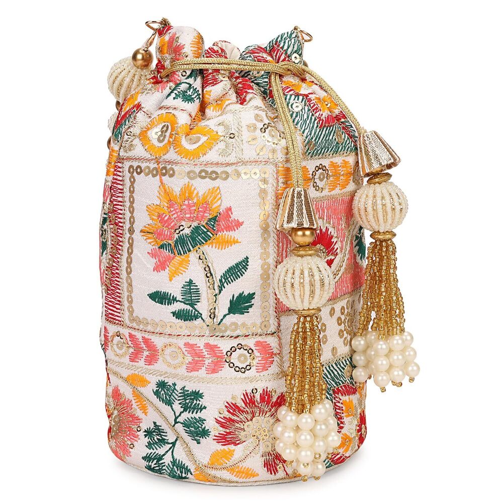 7237 Indian Sequence Potli Bag , Wedding Potli Bags , Ethnic Potli Bags